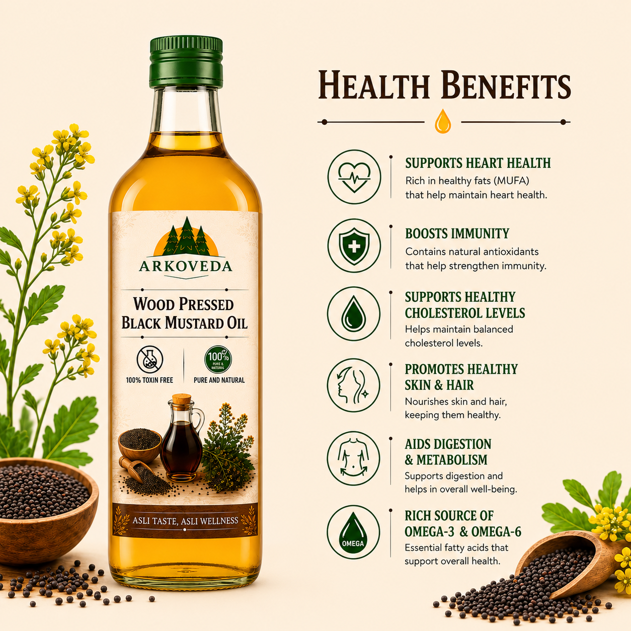 Woodpressed Black Mustard Oil