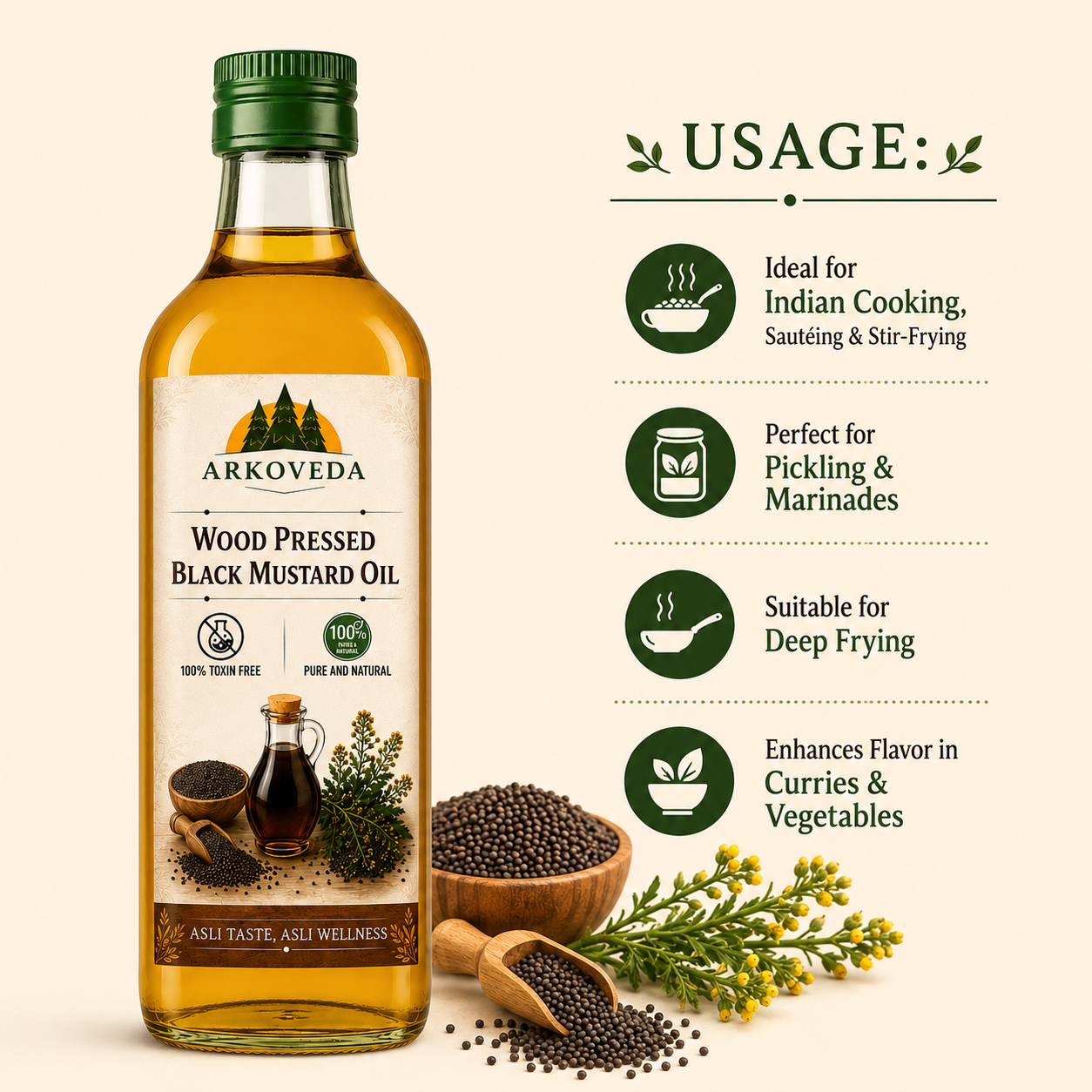Woodpressed Black Mustard Oil
