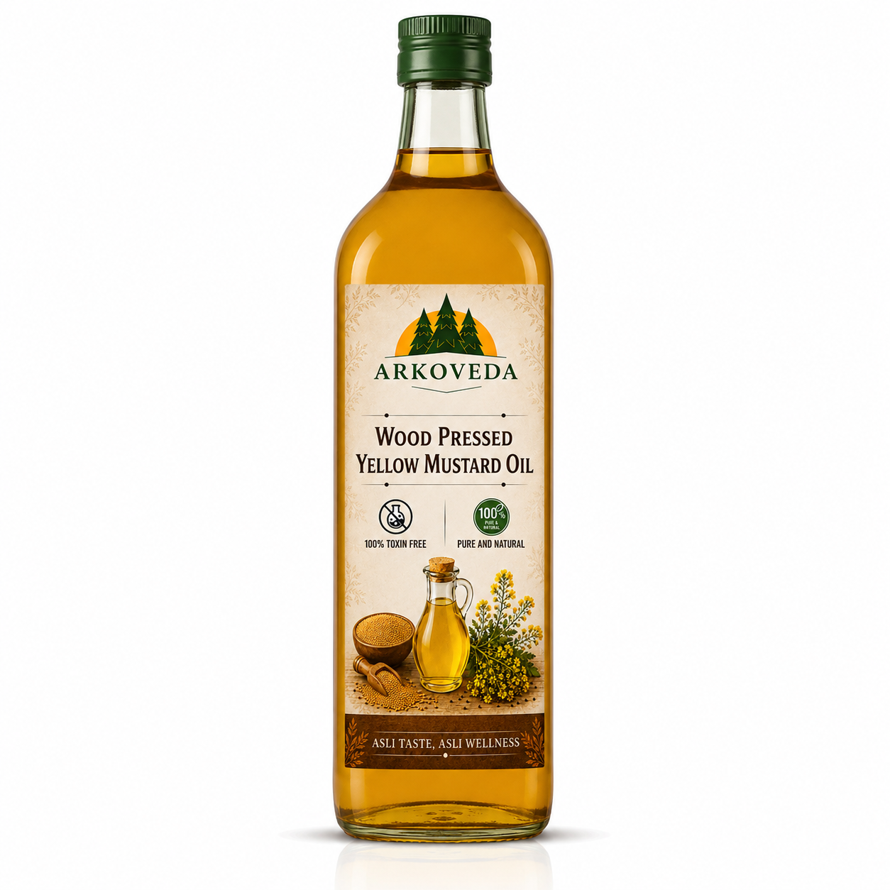 Pure Kachi Ghani Peeli Sarso Oil
